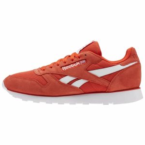 Reebok Classic Leather Turnschuhe Herren - Orange - DE 509-MNE